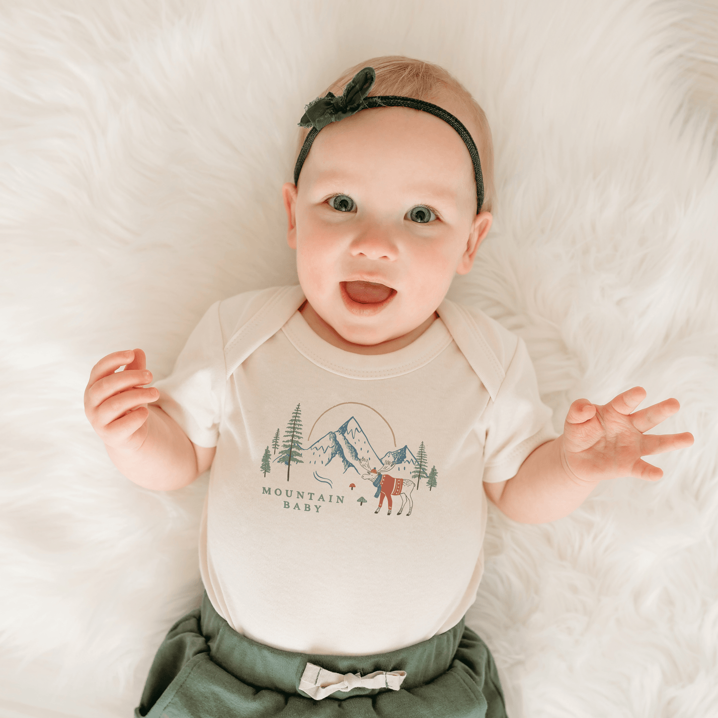 graphic bodysuit | mountain baby