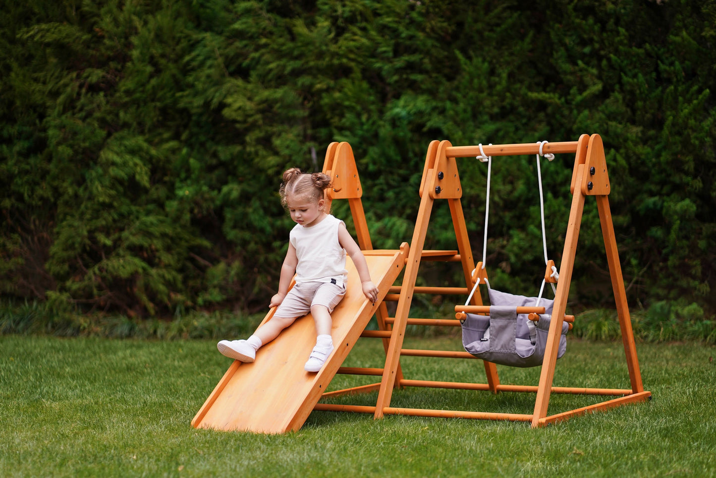 Avenlur Juniper Eco-Friendly Wooden Outdoor - Indoor Folding Toddler Playset