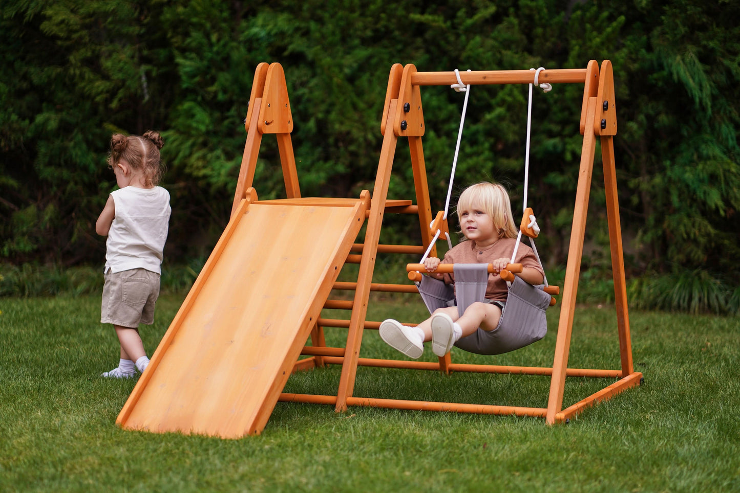 Avenlur Juniper Eco-Friendly Wooden Outdoor - Indoor Folding Toddler Playset