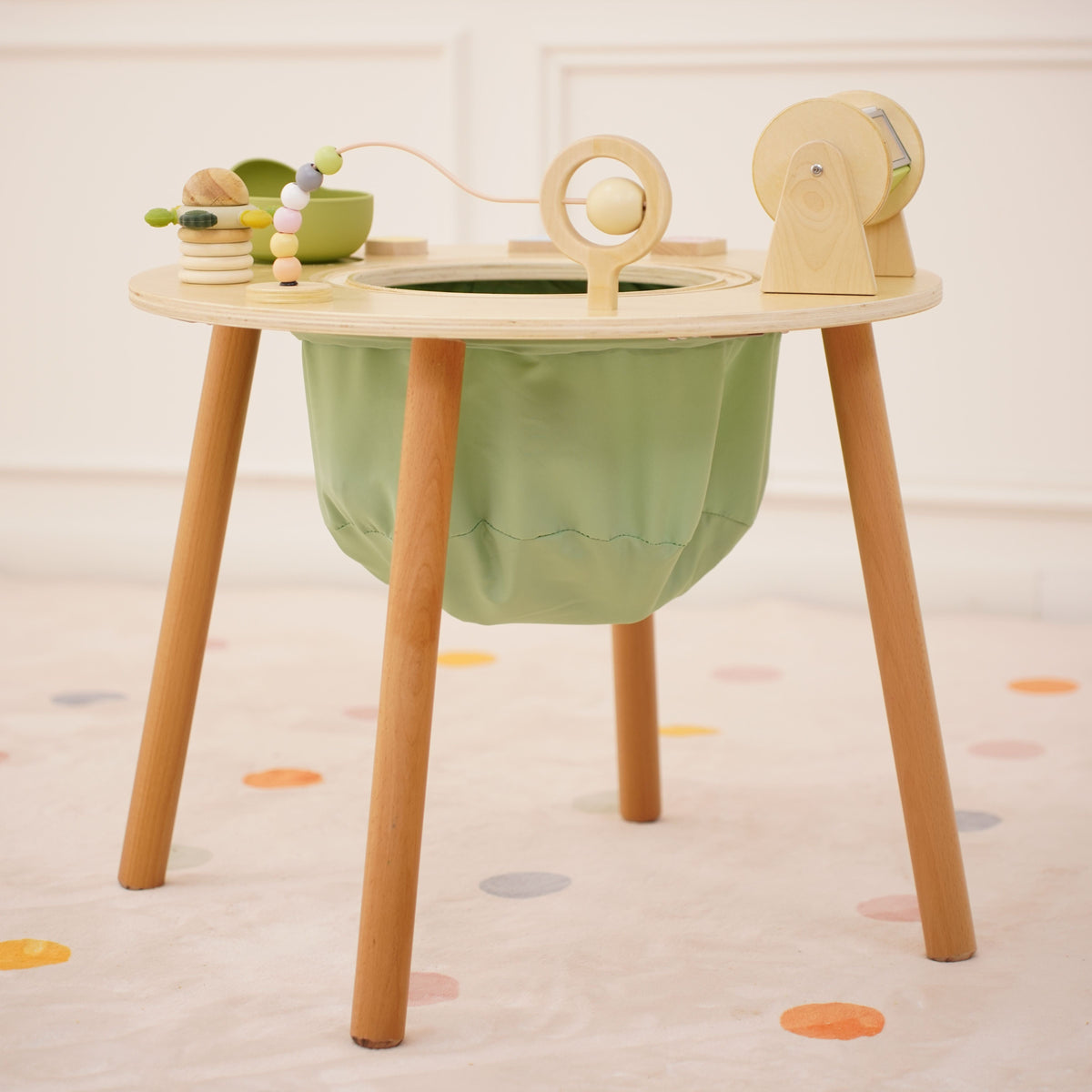 Avenlur Aldar Convertible Montessori Activity Table – Baby Activity Seat to Toddler Table, FSC Wood