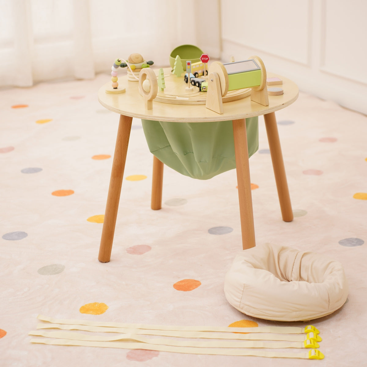 Avenlur Aldar Convertible Montessori Activity Table – Baby Activity Seat to Toddler Table, FSC Wood