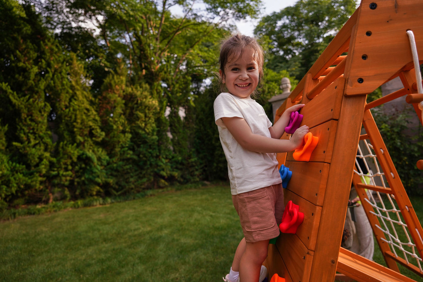 Avenlur Magnolia - Outdoor and Indoor - Real Wood Eco-Friendly 7-in-1 Playset for Toddlers Little Kids