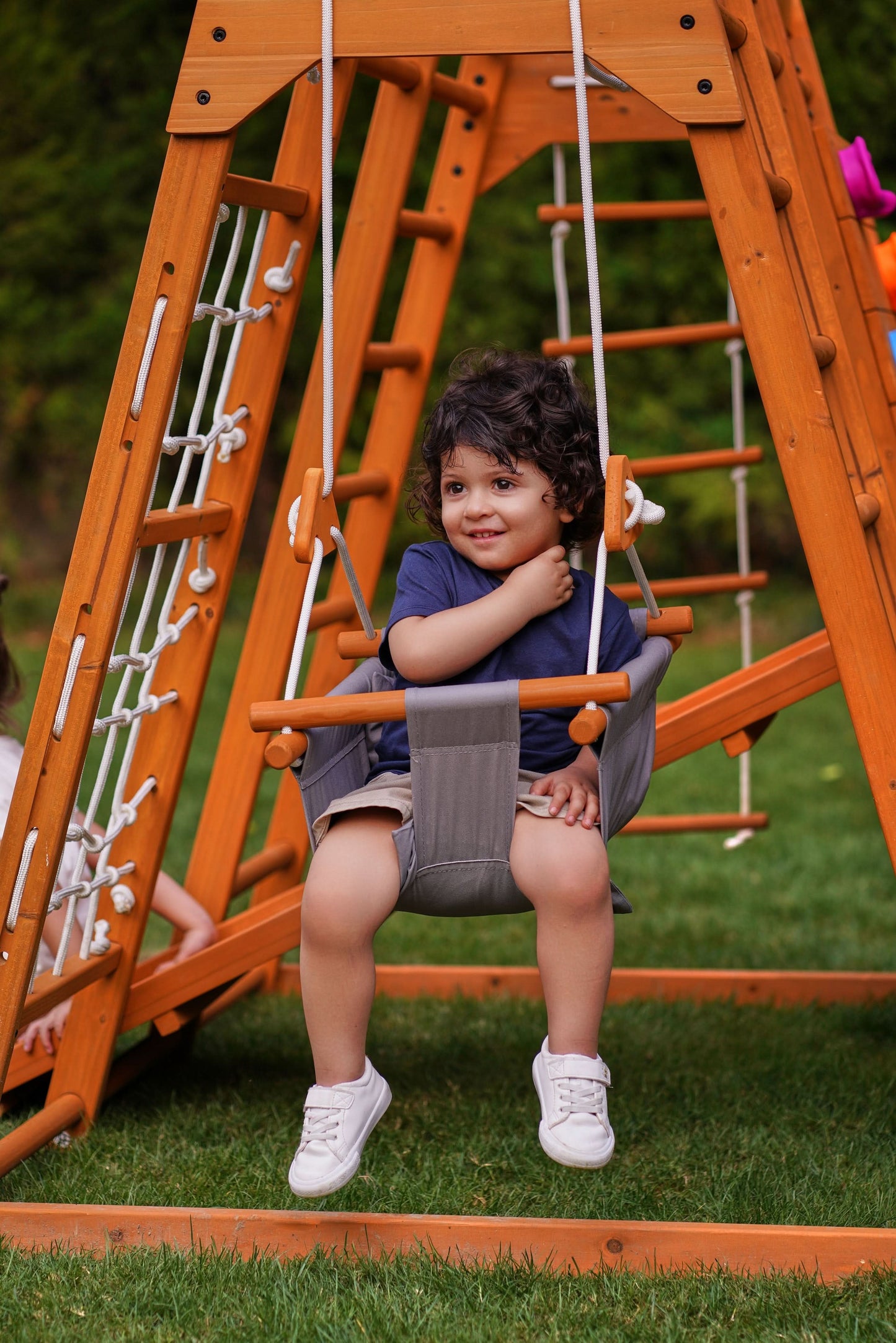 Avenlur Magnolia - Outdoor and Indoor - Real Wood Eco-Friendly 7-in-1 Playset for Toddlers Little Kids