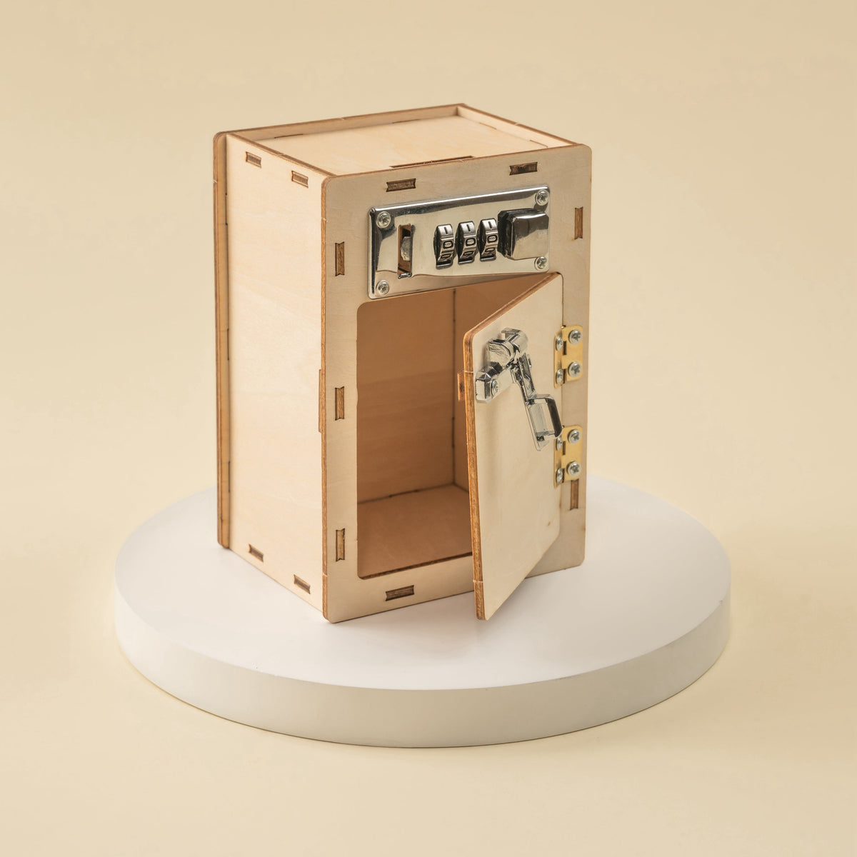 Kitsville Combination Lock Box DIY Kit – Wooden STEM Building Kit for Kids 8+