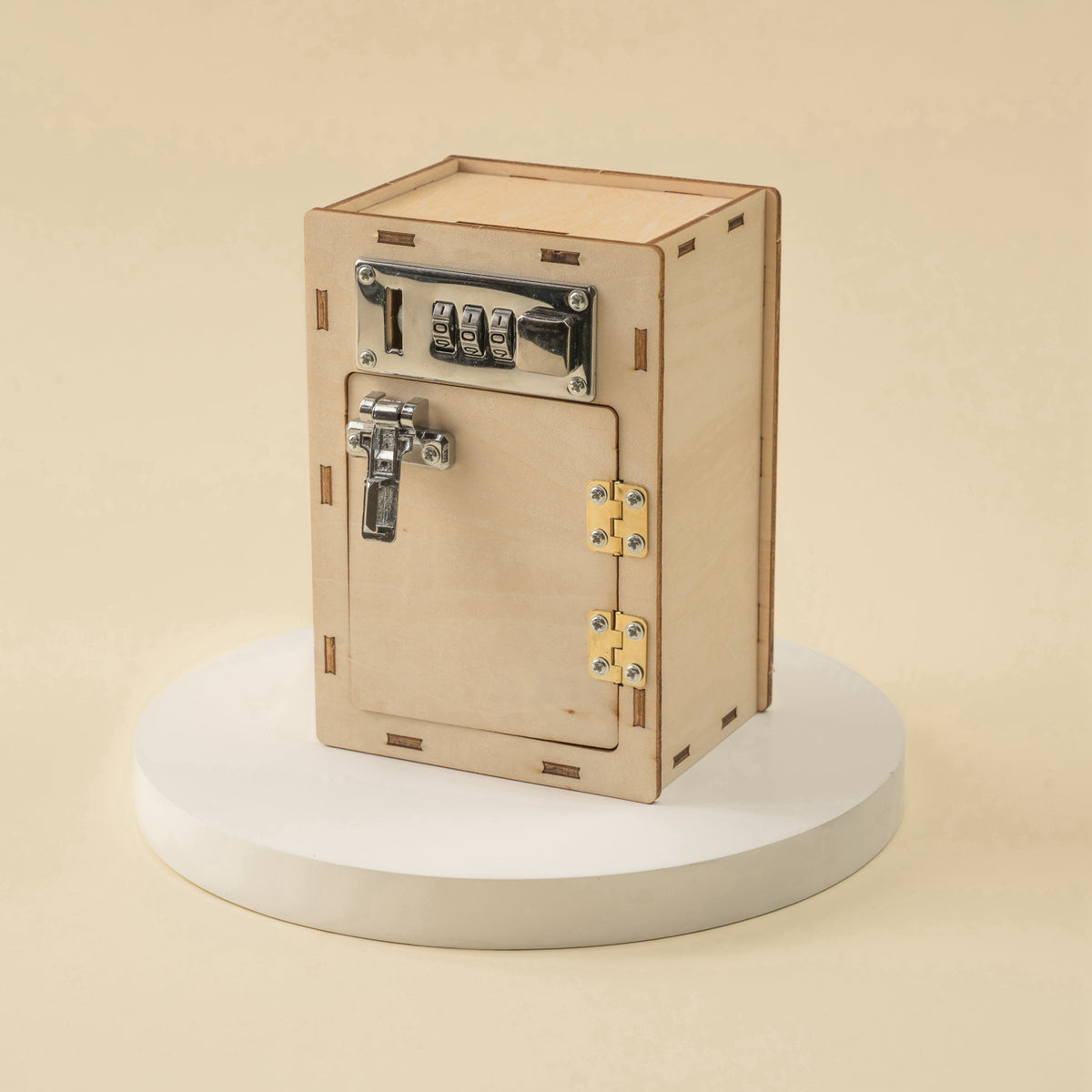 Kitsville Combination Lock Box DIY Kit – Wooden STEM Building Kit for Kids 8+