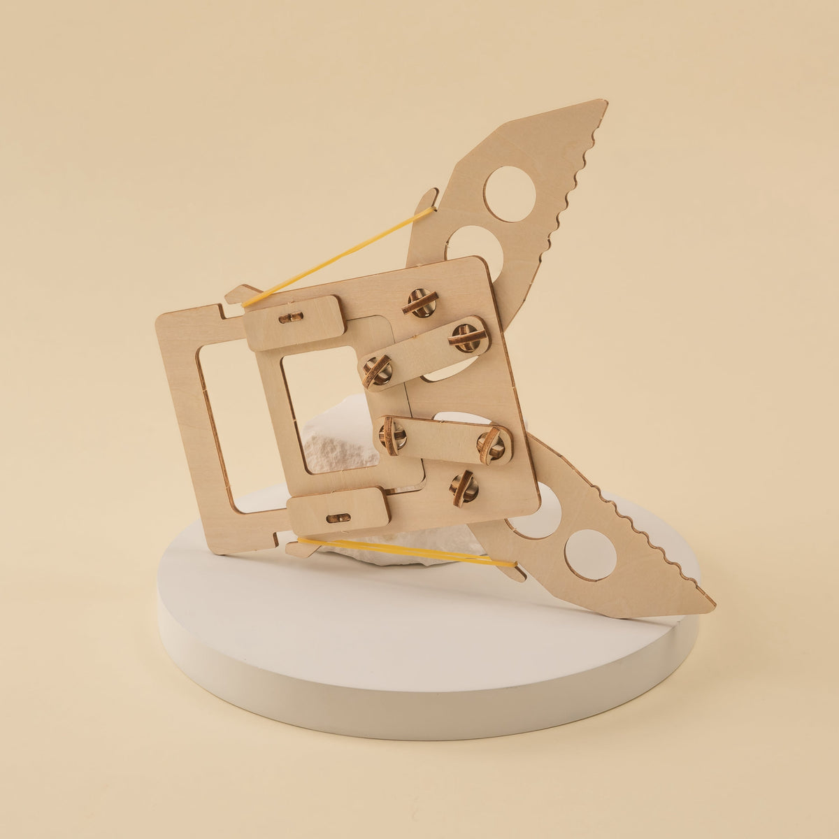 Kitsville Mechanical Claw DIY Kit – Wooden STEM Building Kit for Kids 6+