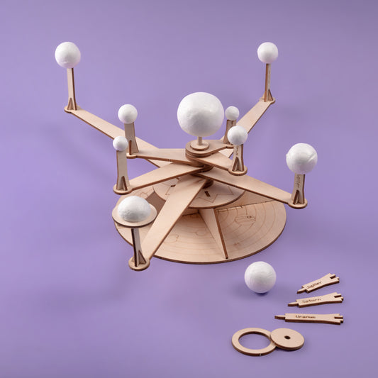 Kitsville Solar System Model DIY Kit – Wooden STEM Building Kit for Kids