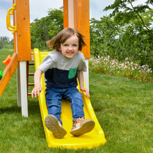 Load image into Gallery viewer, Avenlur Forest: Toddler-Friendly Small Eco-Friendly Non-Toxic Wooden Swing Set with Slide, Fort &amp; Rock Wall
