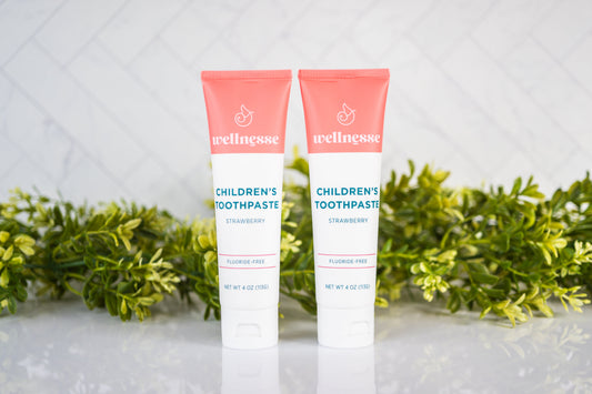 Wellnesse Fluoride Free Children's Strawberry Toothpaste - 2 Pack
