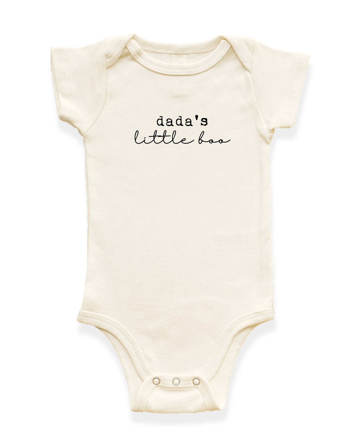 Dada’s Little Boo Organic Cotton Baby Bodysuit – Short Sleeve, 0–18M