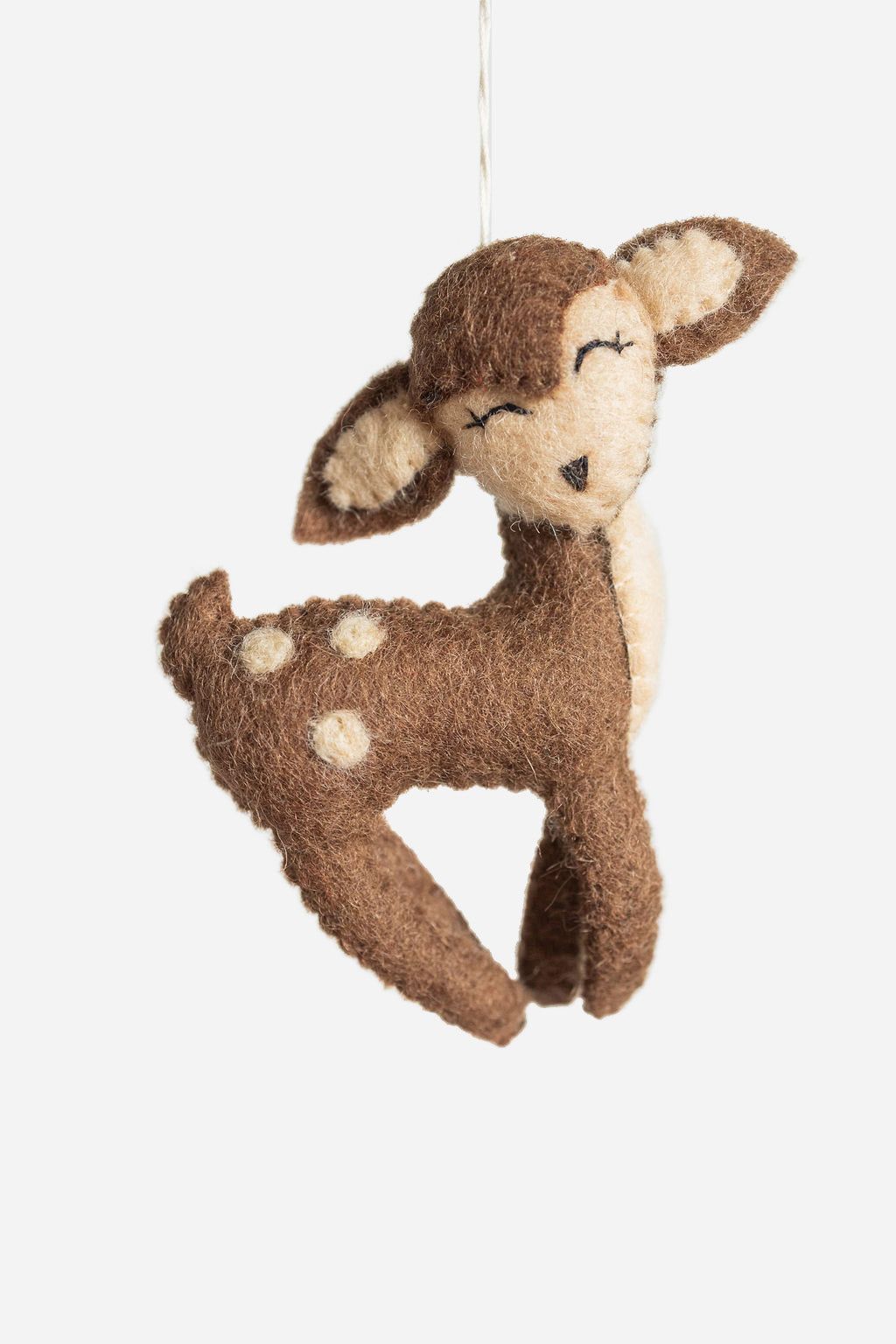 Deer Ornament – Handmade Wool Felt Holiday Decor
