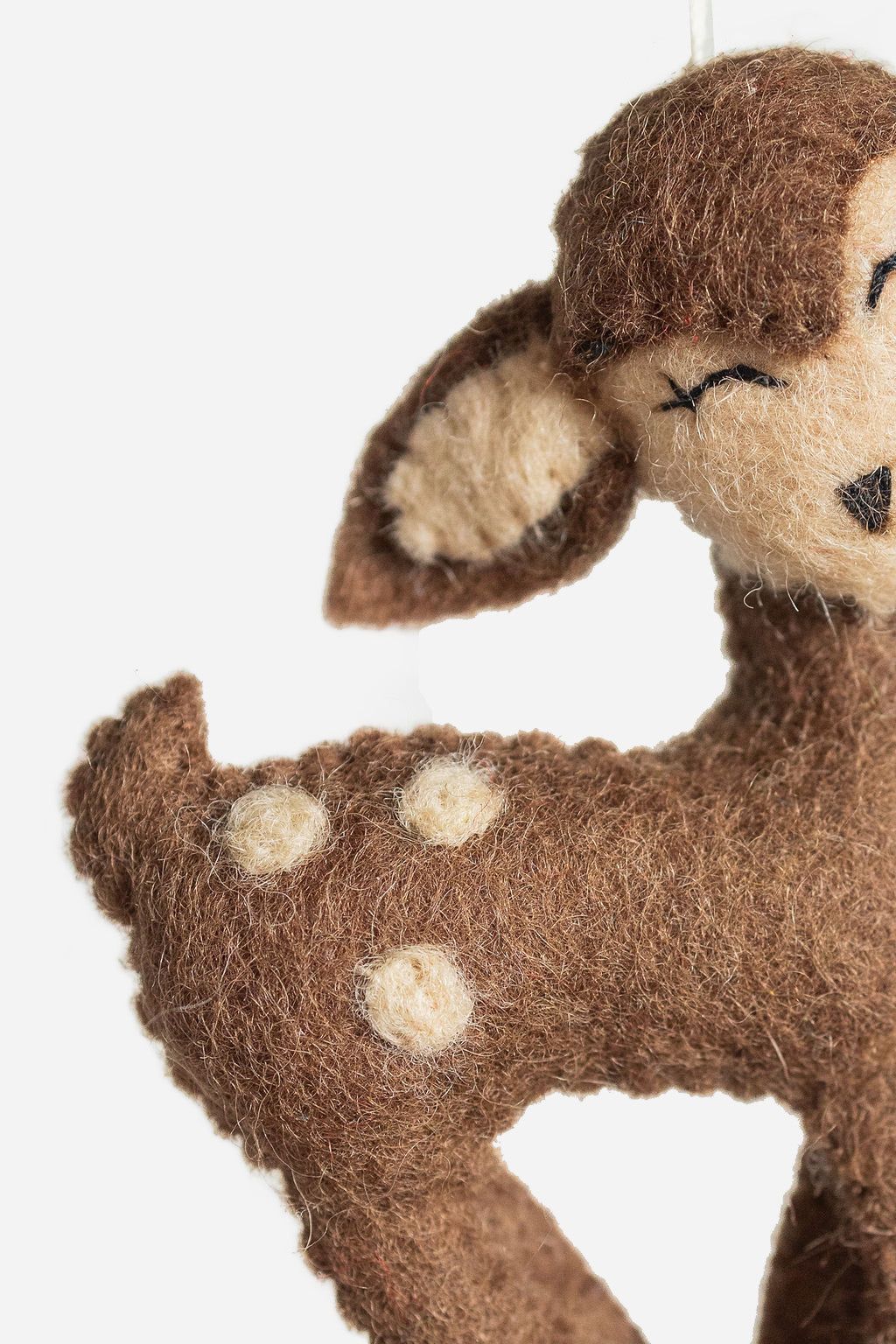 Deer Ornament – Handmade Wool Felt Holiday Decor
