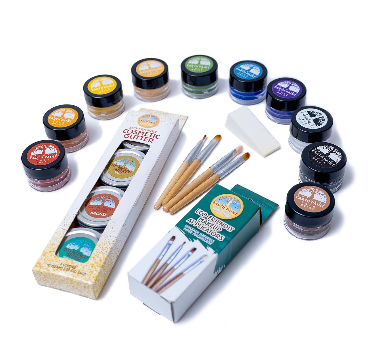 Deluxe Natural Face Paint & Eco Gltter Set