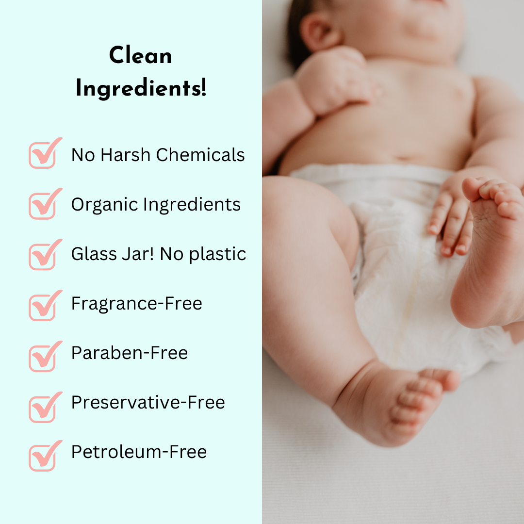 Irene Organics Diaper Balm - Zinc Oxide Barrier & Organic Soothers