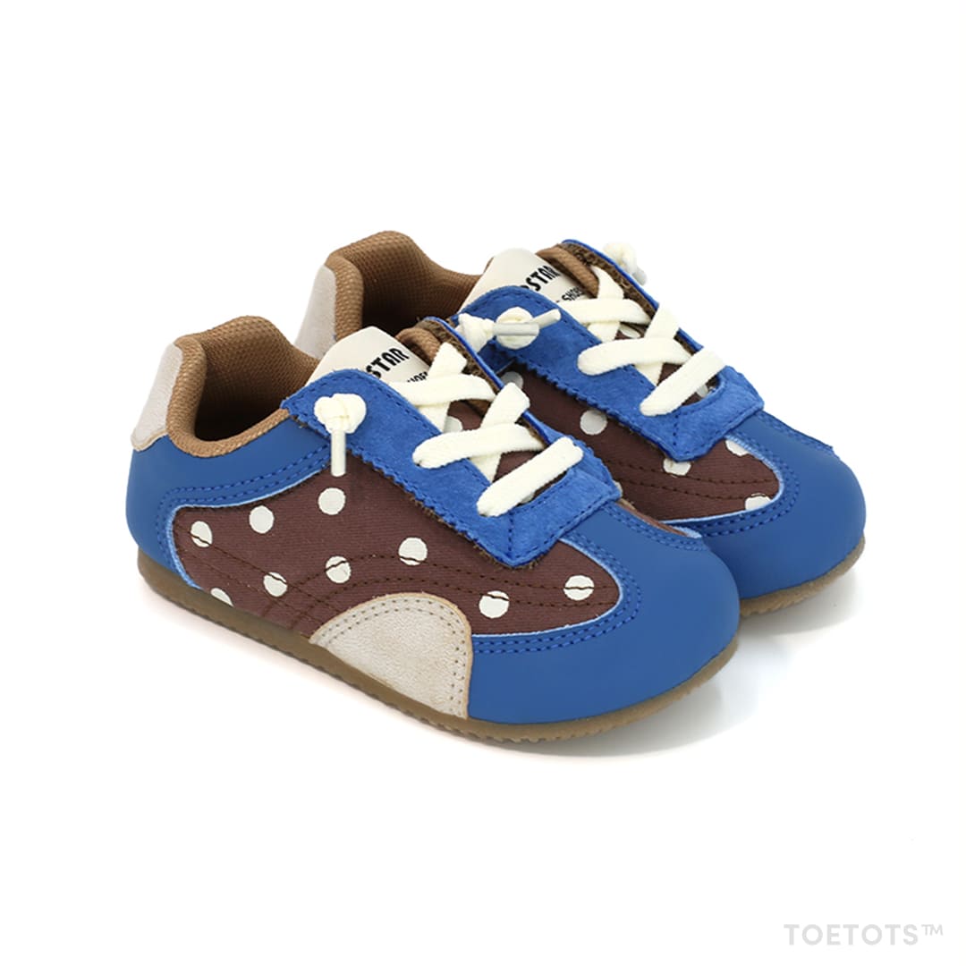 Dotty Kid Sneaker – Recycled Leather, Natural Rubber Sole