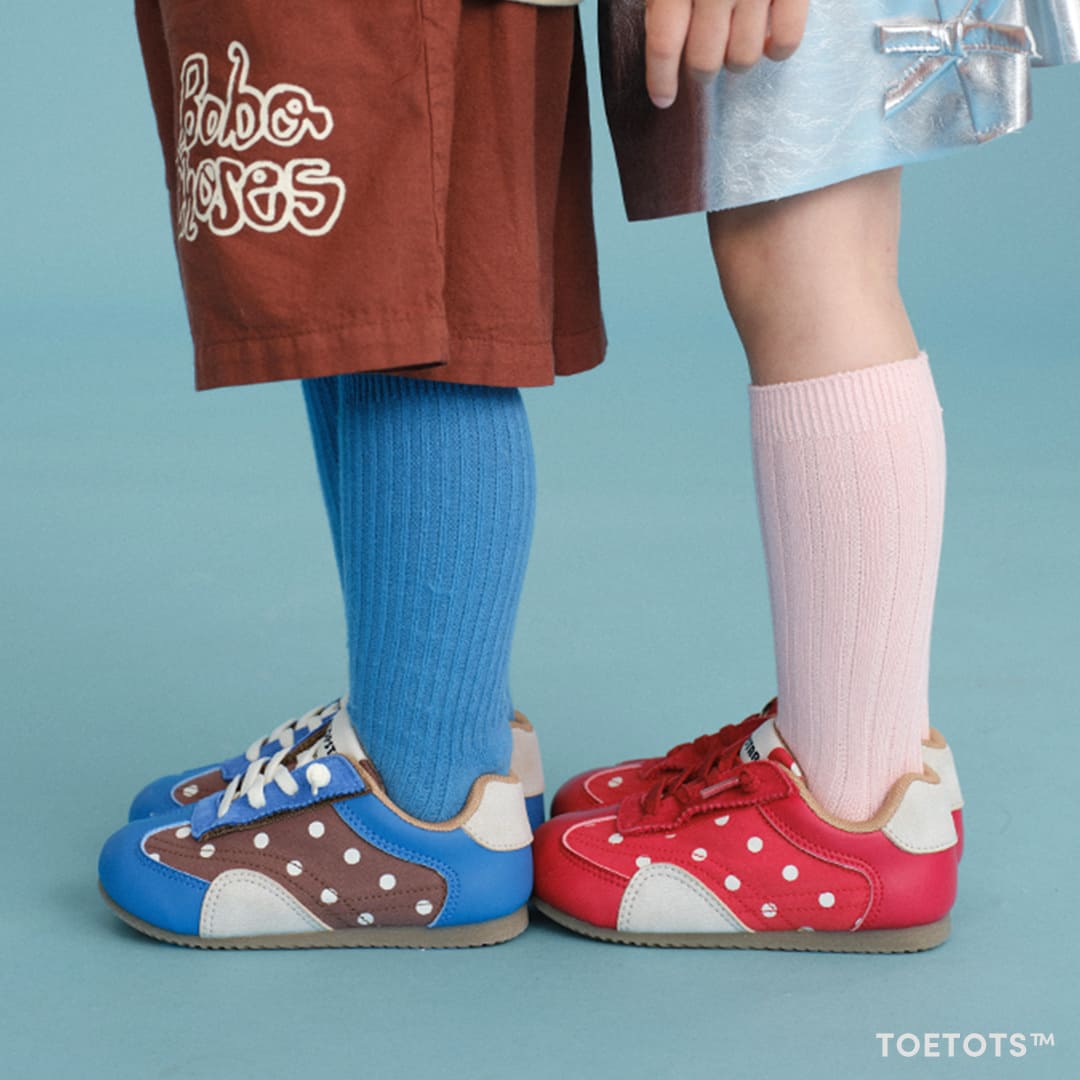 Dotty Kid Sneaker – Recycled Leather, Natural Rubber Sole