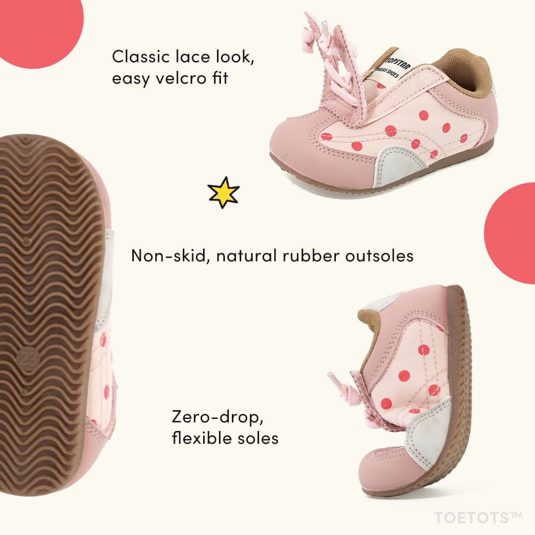 Dotty Kid Sneaker – Recycled Leather, Natural Rubber Sole