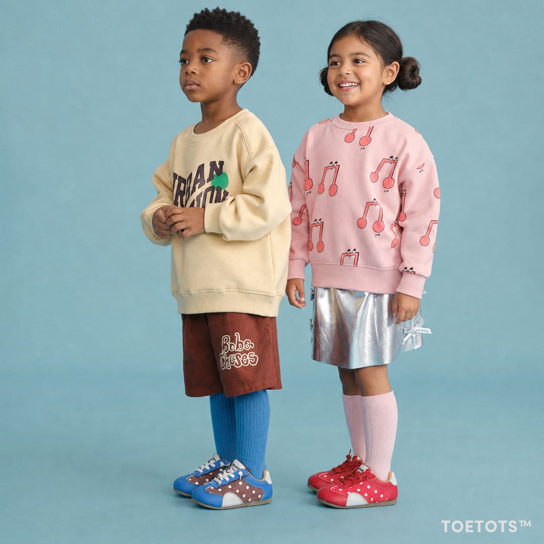 Dotty Kid Sneaker – Recycled Leather, Natural Rubber Sole