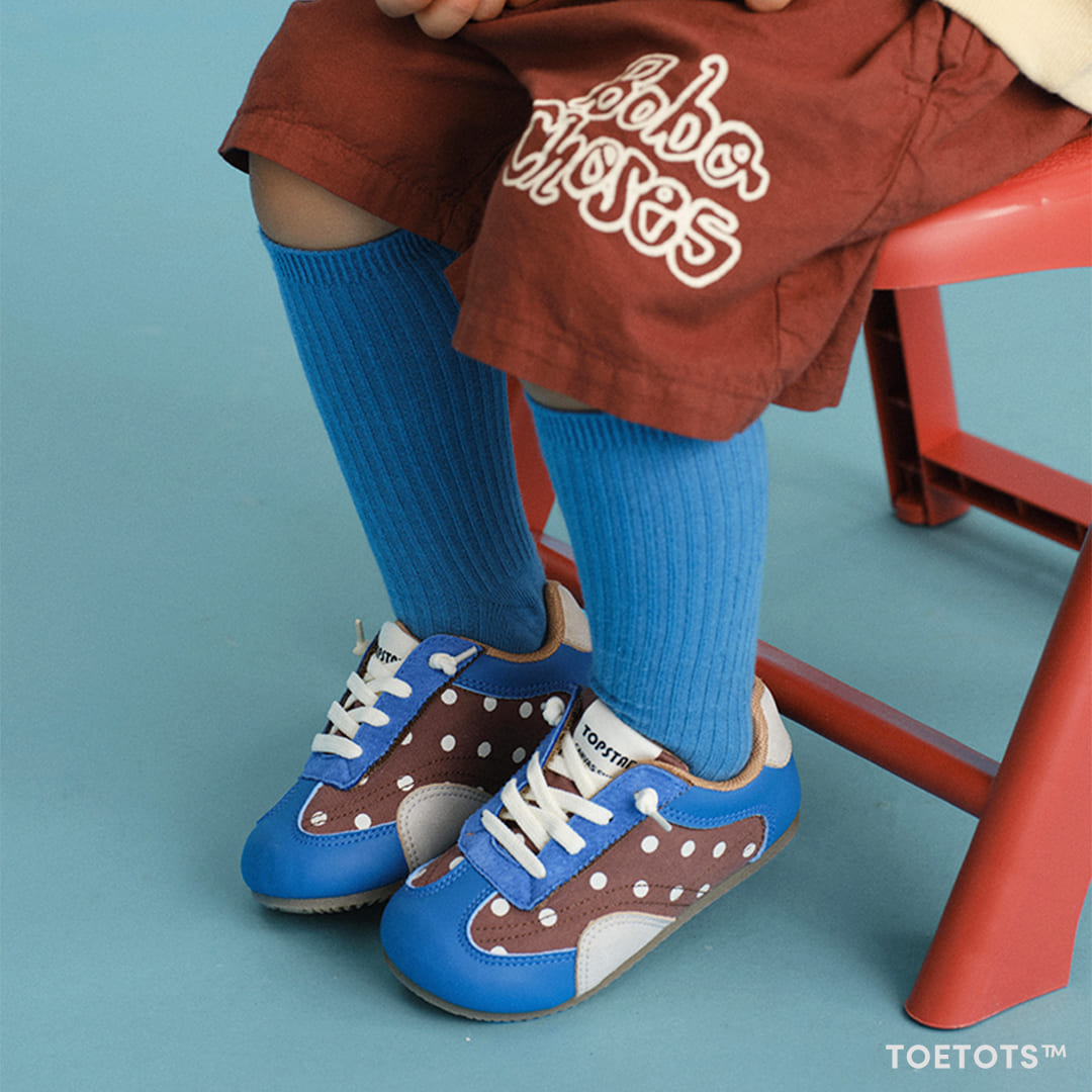 Dotty Kid Sneaker – Recycled Leather, Natural Rubber Sole