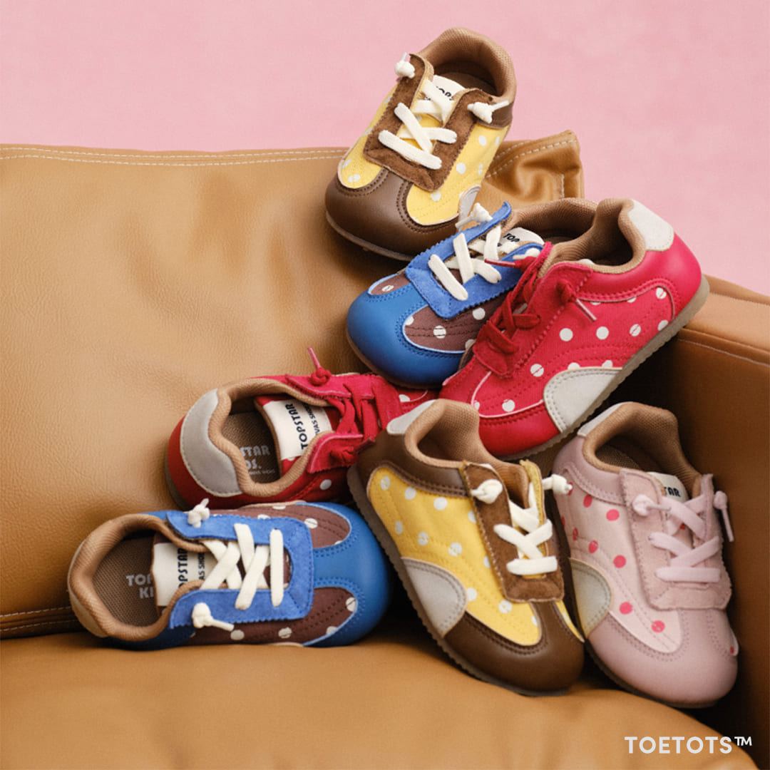Dotty Kid Sneaker – Recycled Leather, Natural Rubber Sole