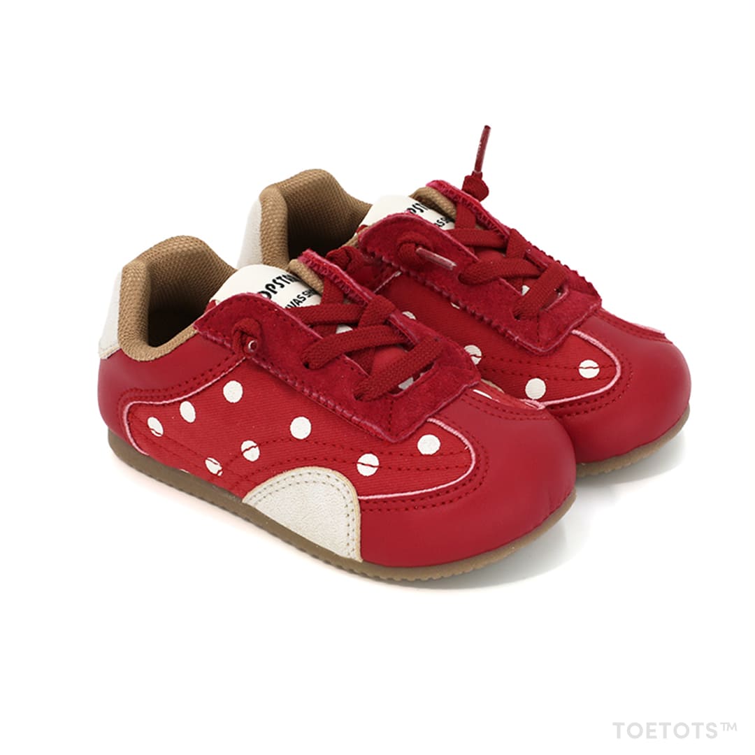 Dotty Kid Sneaker – Recycled Leather, Natural Rubber Sole