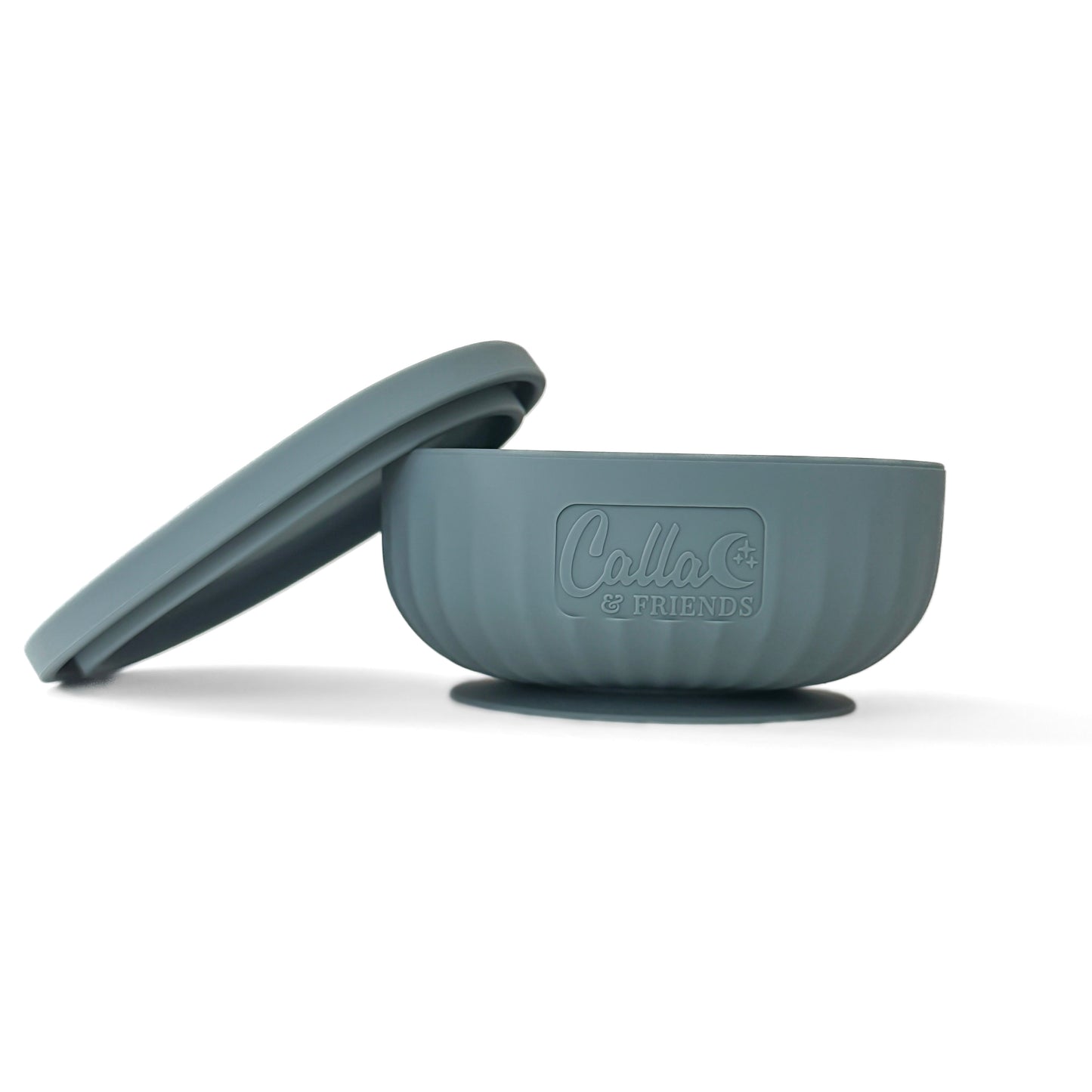 Calla and Friends Boston Bowl | 100% Food-Grade Silicone Suction Bowl with Lid | BPA-Free Toddler Bowl