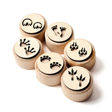 Load image into Gallery viewer, Animal Trackers – Wooden Dough Stampers – 6 Piece
