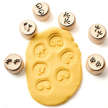 Load image into Gallery viewer, Animal Trackers – Wooden Dough Stampers – 6 Piece
