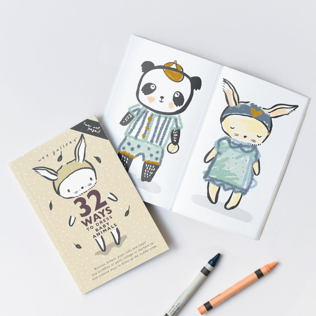Wee Gallery 32 Ways to Dress Baby Animals – Kids' Activity & Coloring Book
