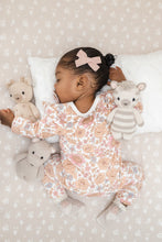 Load image into Gallery viewer, Luna + Luca Floral Neutral Baby Girl Bamboo Jumpsuit Onesie + Bow
