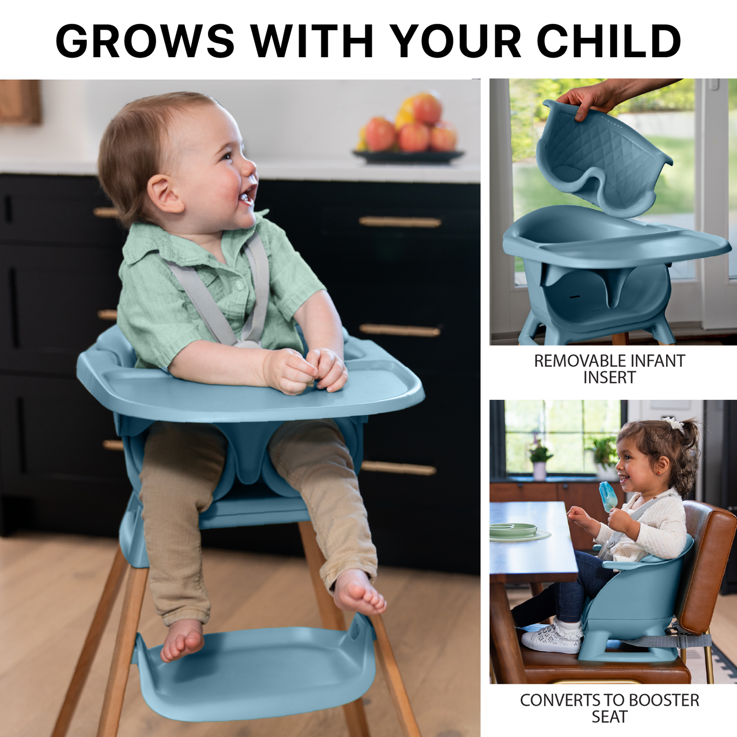 Evrloop 3-in-1 High Chair - Sustainable Design that Grows with Your Child