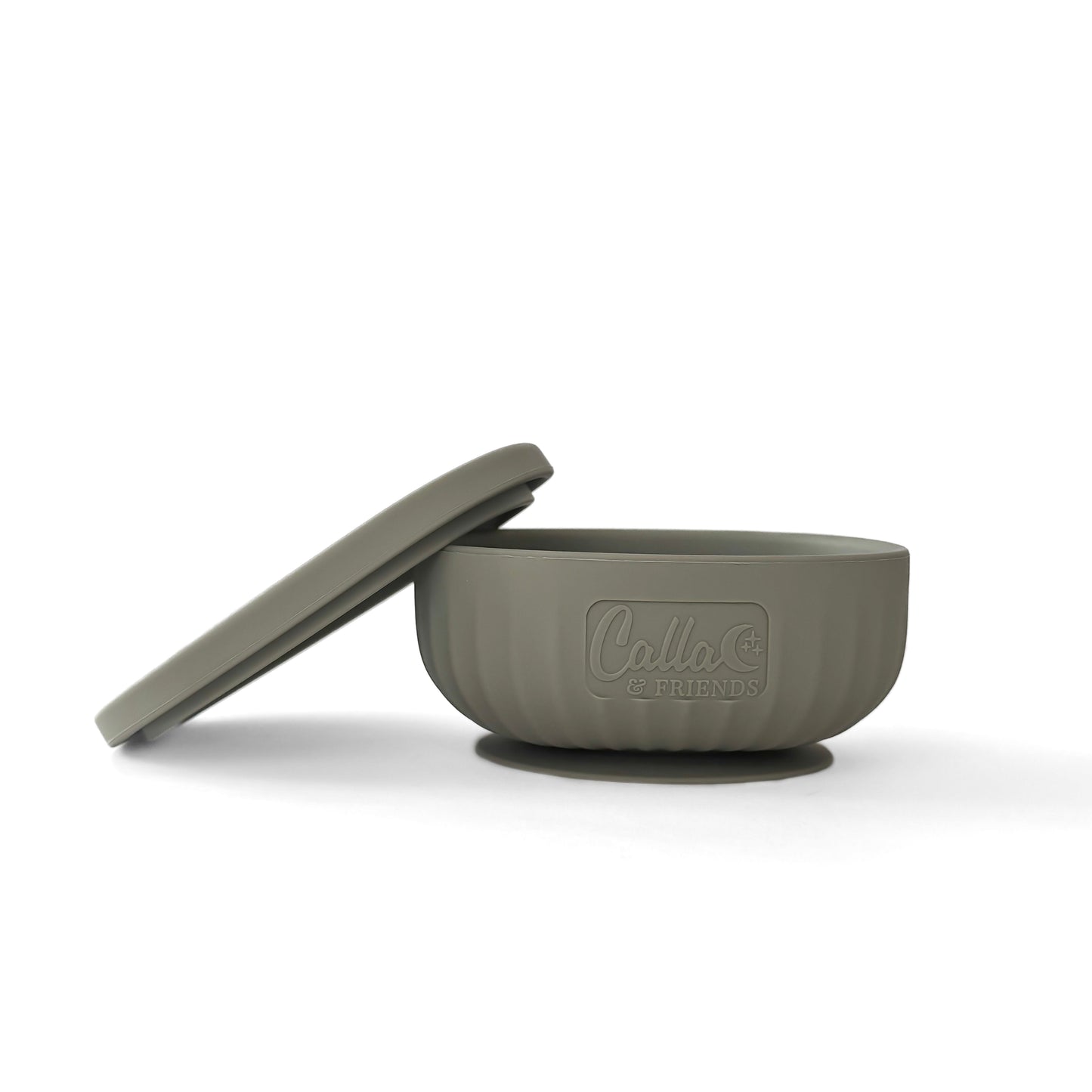 Calla and Friends Boston Bowl | 100% Food-Grade Silicone Suction Bowl with Lid | BPA-Free Toddler Bowl