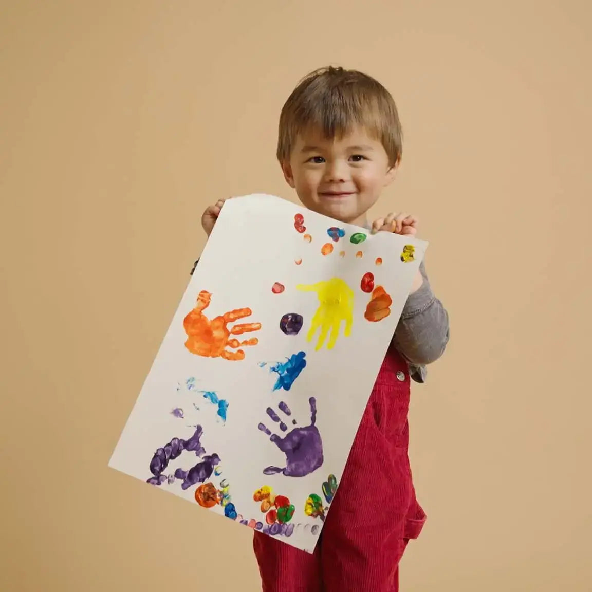 Honeysticks Non-Toxic Finger Paints for Toddlers – Thick, Washable, 6 Colors