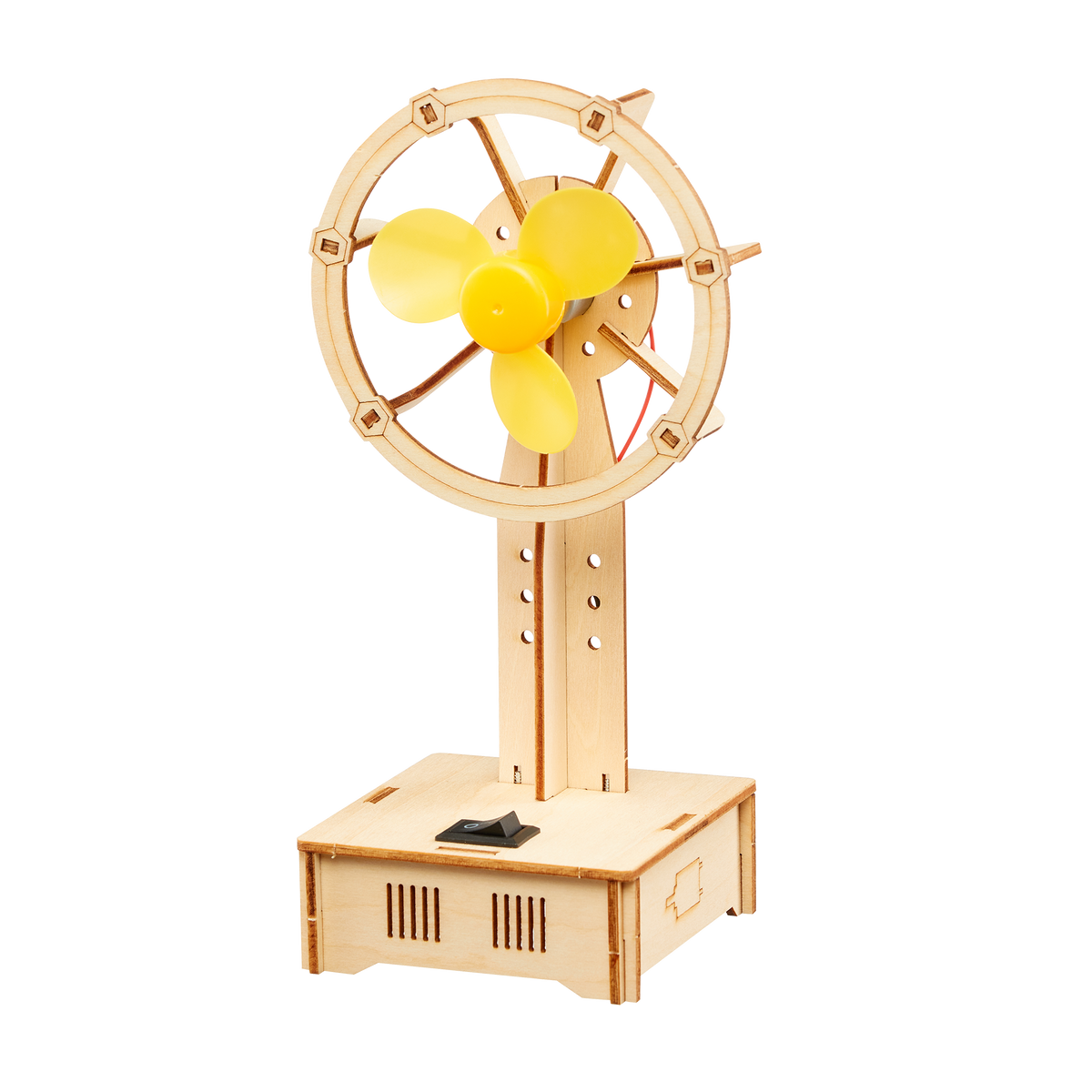 Kitsville Electric Fan DIY Kit – Wooden STEM Building Kit for Kids 8+