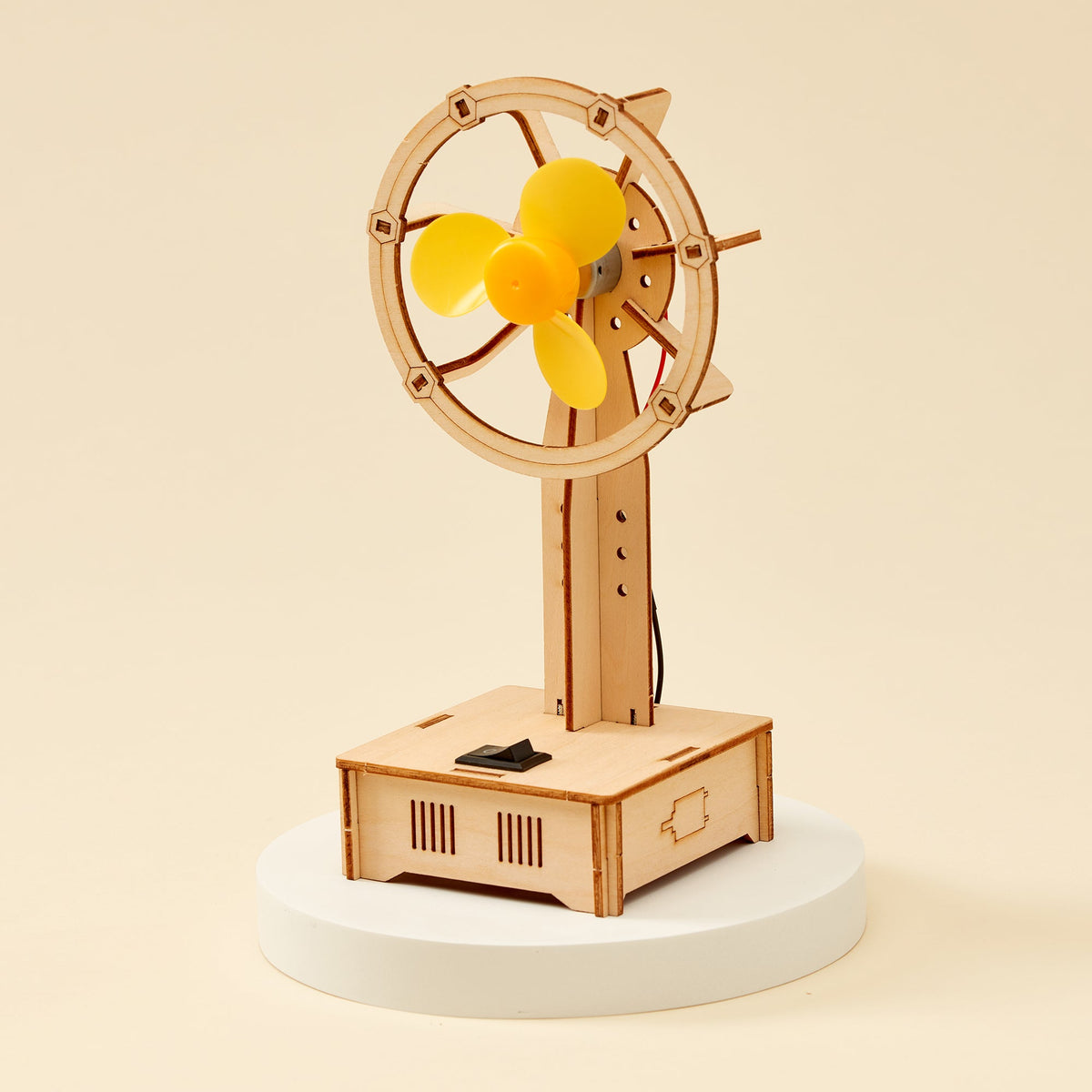 Kitsville Electric Fan DIY Kit – Wooden STEM Building Kit for Kids 8+