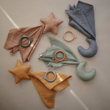 Load image into Gallery viewer, Mushie Organic Cotton Star Baby Lovey Security Blanket
