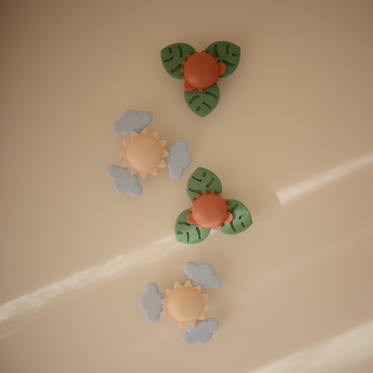 Mushie Sunshine Non-Toxic Suction Baby Spinner Toy
