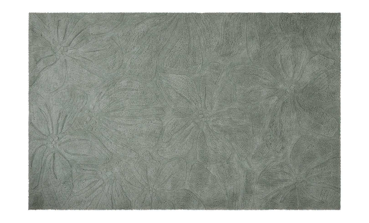 Sage & Wild Floral Field Washable Wool Rug - RWS Certified New Zealand Wool with Raised Floral Design
