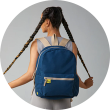 Load image into Gallery viewer, Fluf Organic Cotton Canvas Machine Washable Medium Size Backpack
