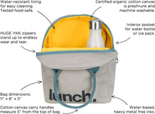 Load image into Gallery viewer, Fluf Organic Cotton Zipper Lunch Bag
