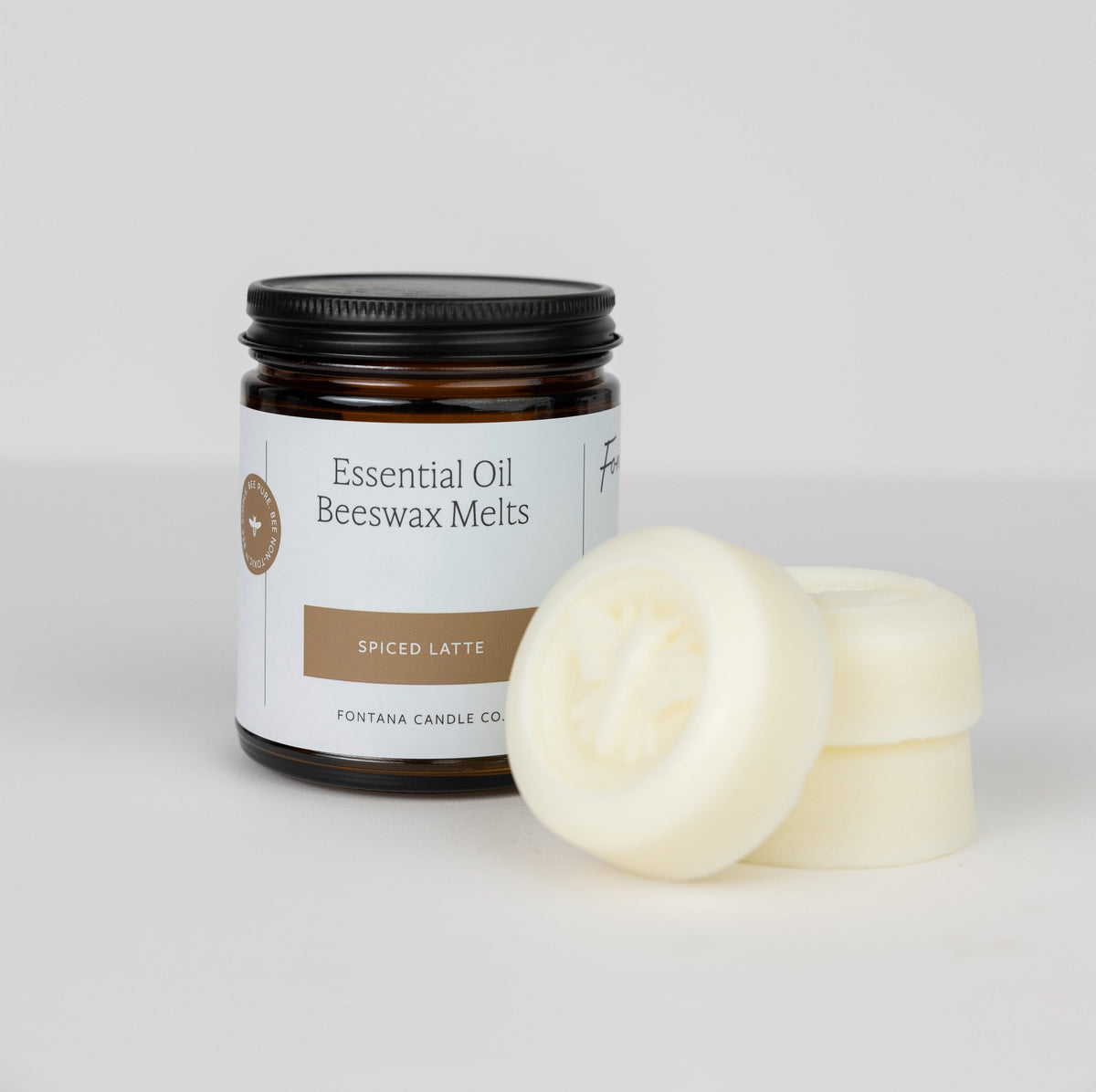 Spiced Latte Essential Oil Wax Melts – Beeswax & Coconut, 3 Pucks