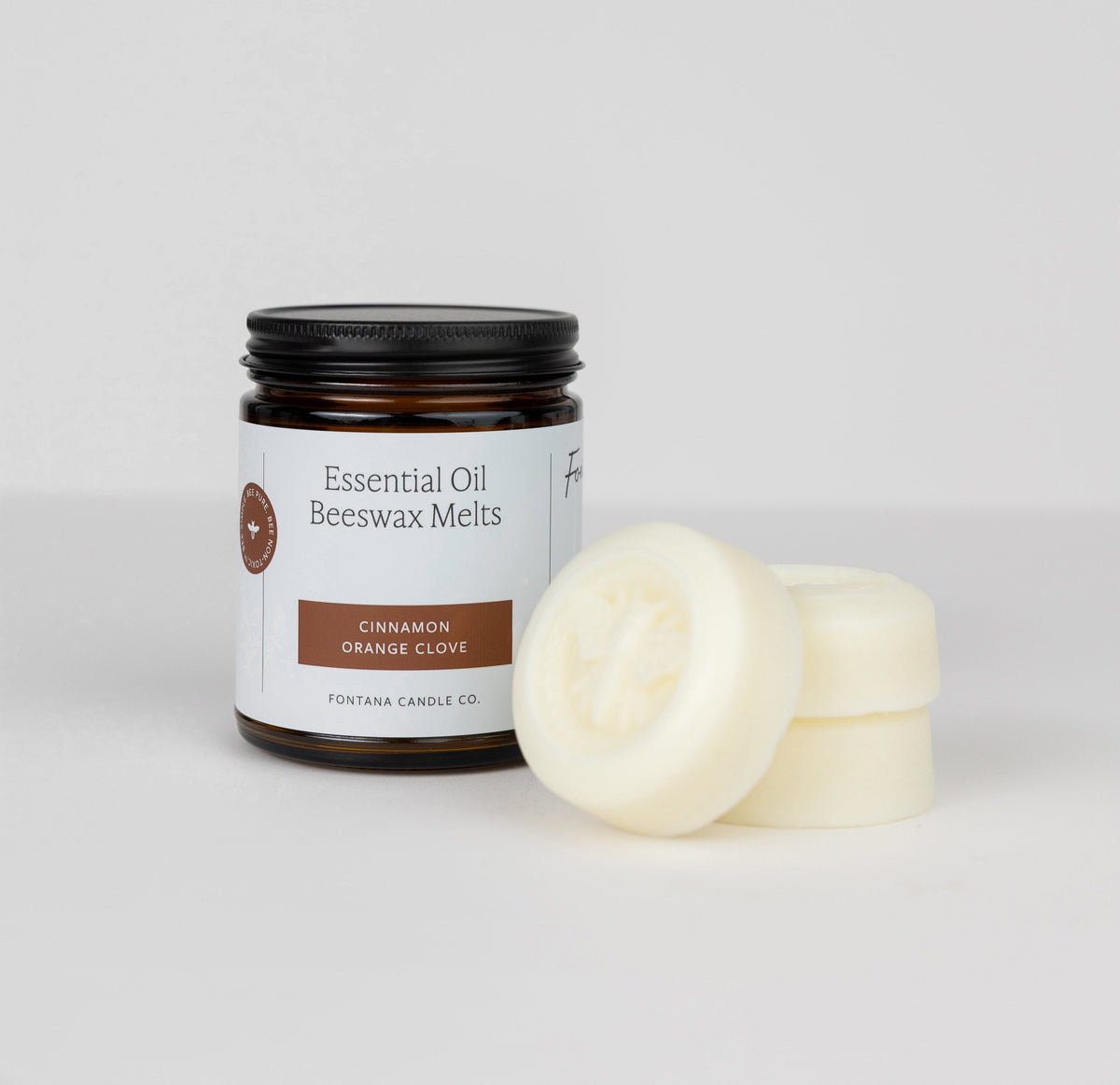 Cinnamon Orange Clove Essential Oil Wax Melts – Beeswax & Coconut, 3 Pucks