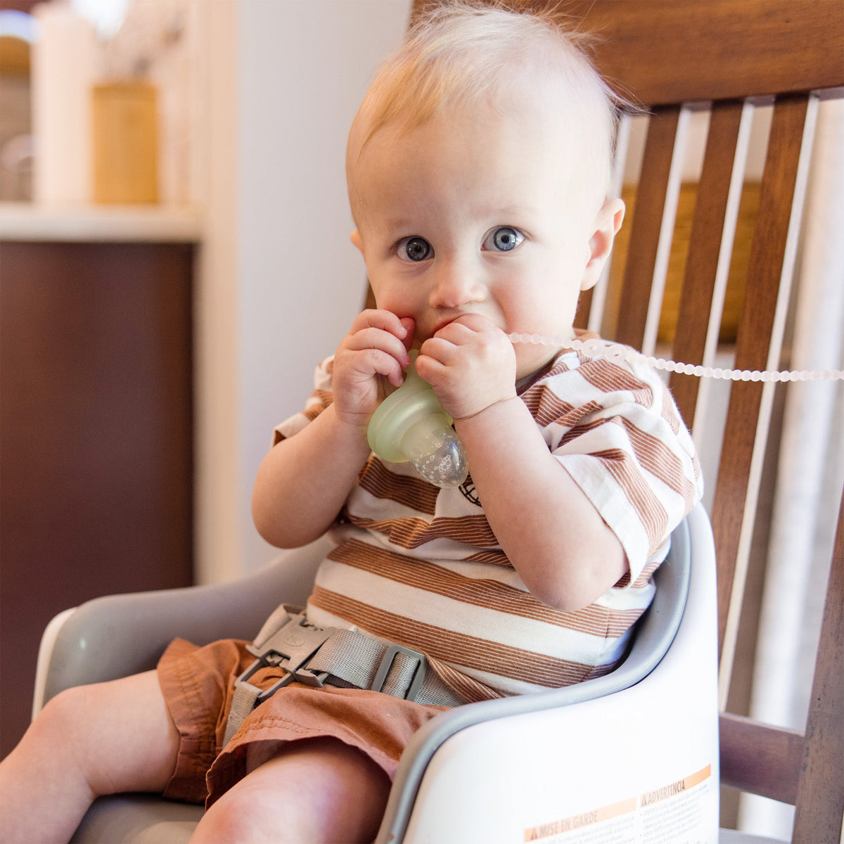 Olababy Silicone Baby Food Feeder Set and Teether, Freezer Tray with Lid