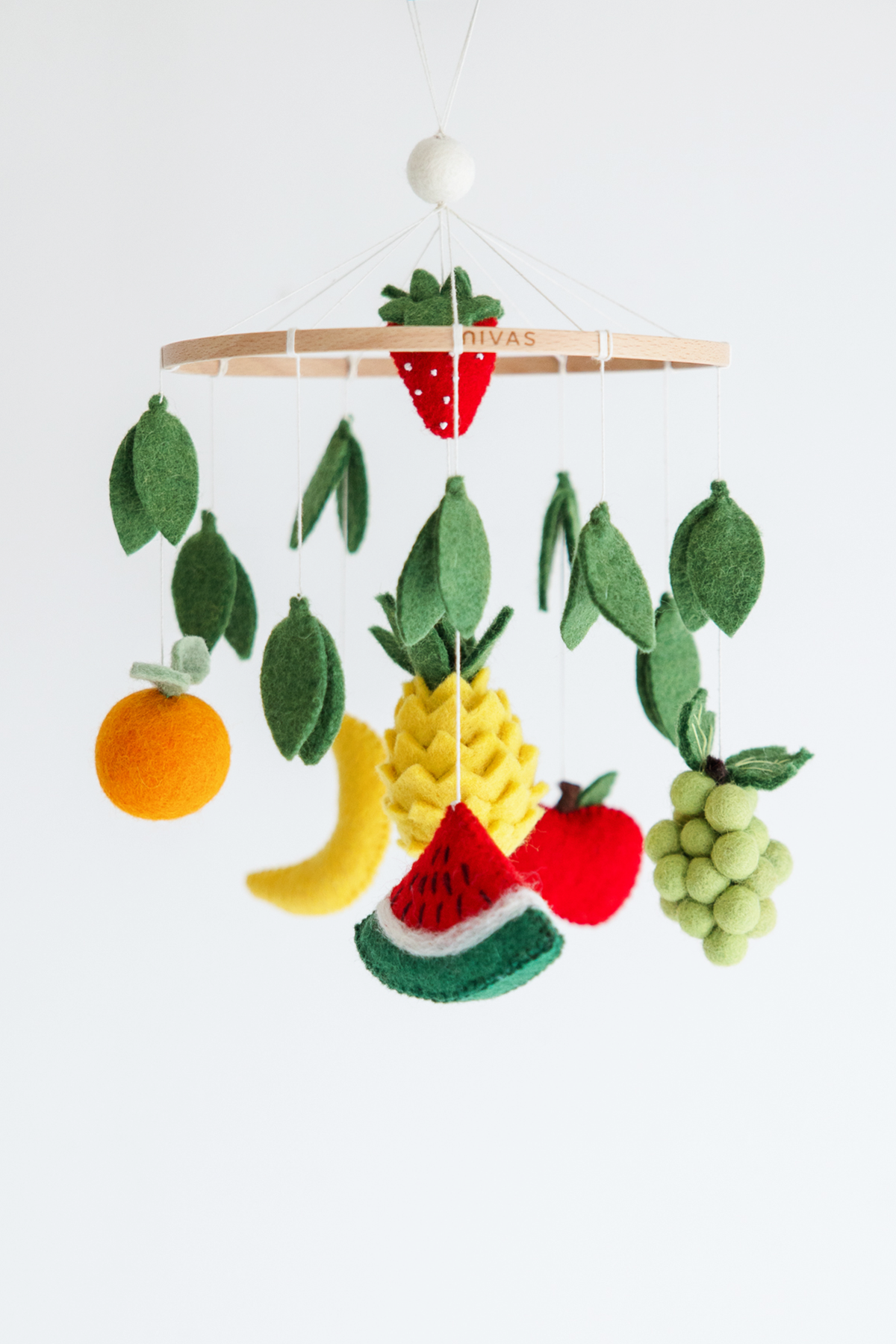 Fruit Crib Mobile – Handmade Wool Felt Nursery Decor