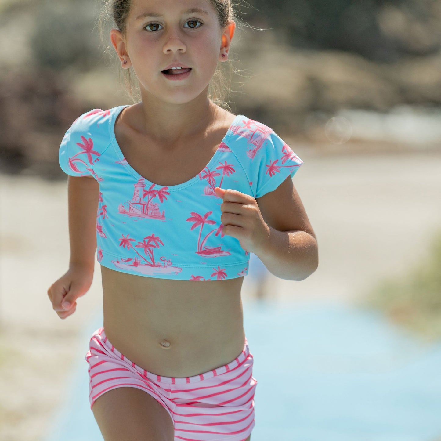 Lighthouse Island Sustainable Crop SS Rash Top Set