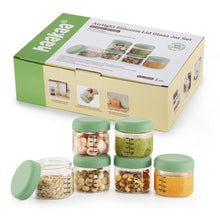 Load image into Gallery viewer, Haakaa Sealed Glass Storage Jar Set - 6 x 4 oz Glass Jars
