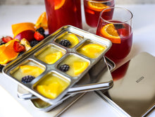 Load image into Gallery viewer, Ecozoi STAINLESS STEEL ICE CUBE TRAYS, 12 Large Cubes, 2 PACK
