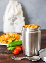 Load image into Gallery viewer, Ecozoi 17 oz Eco-Friendly Stainless Steel Insulated Food Jar with Spork &amp; Lunch Bag
