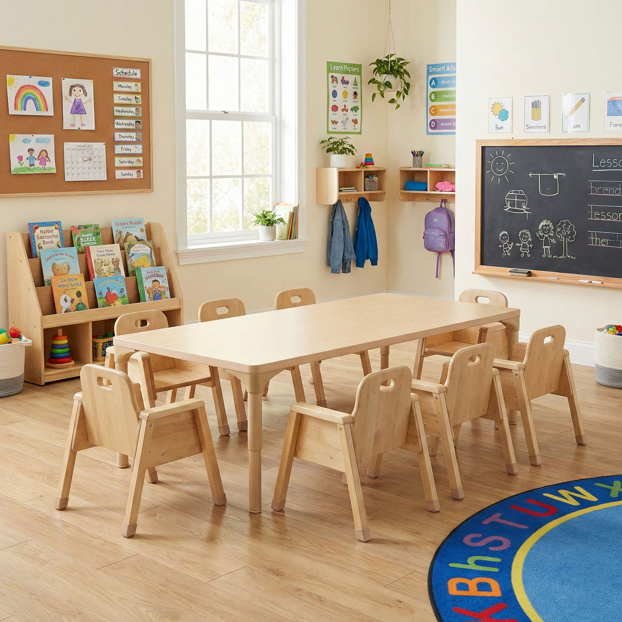 Rectangular Adjustable Kids Table