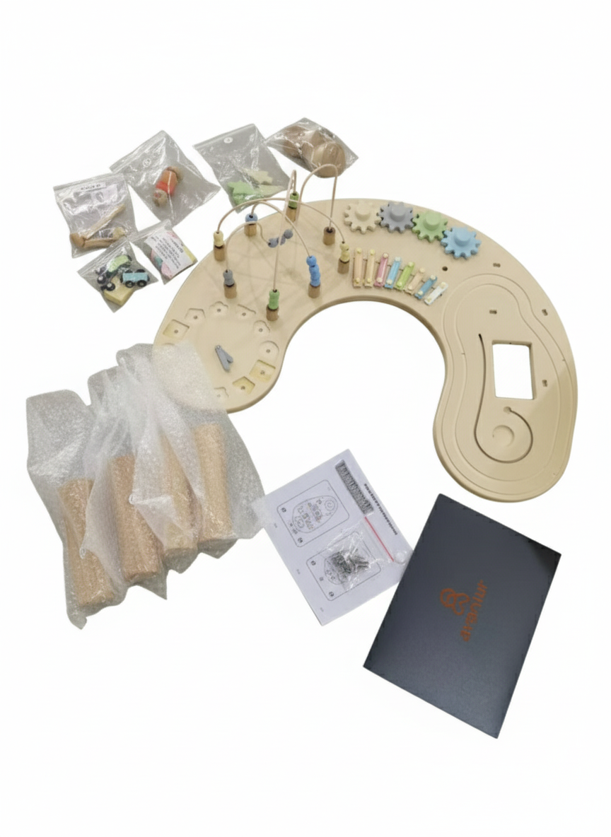 Avenlur Wooden Multi-Activity Sensory Play Table for Babies and Toddlers